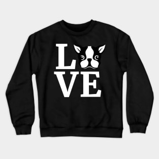 I Love My Boston Terrier Hoodie Sweater Gifts for Dog Lovers Crewneck Sweatshirt